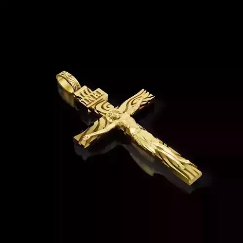 pingente cruz com jesus cristo 12 gramas  com contra argola 3D print model