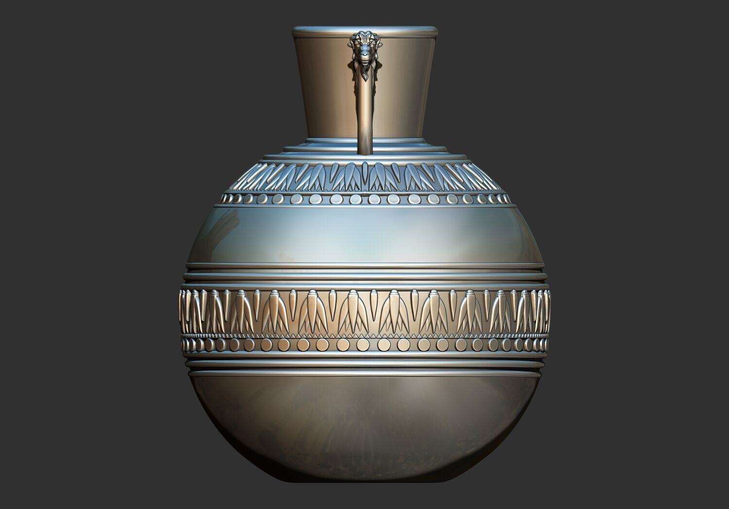 Egyptian Pottery jar jug 3d printable model 3D print model_7