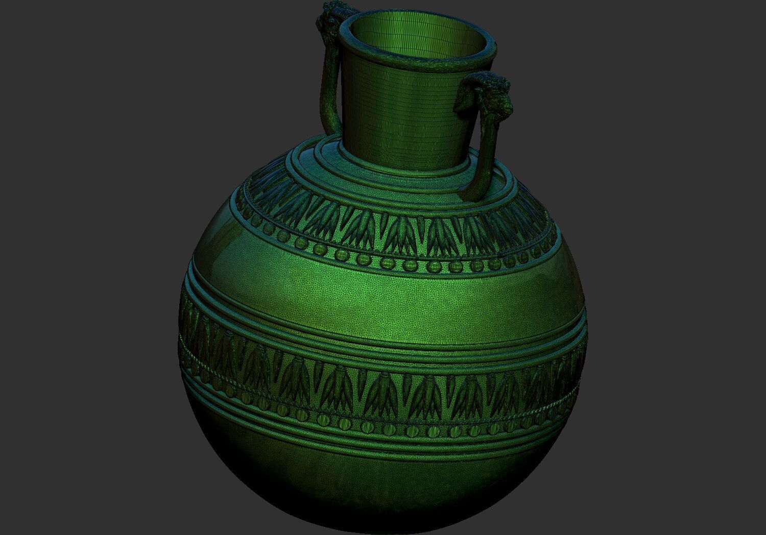 Egyptian Pottery jar jug 3d printable model 3D print model_9