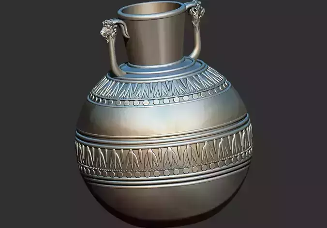Egyptian Pottery jar jug 3d printable model 3D print model