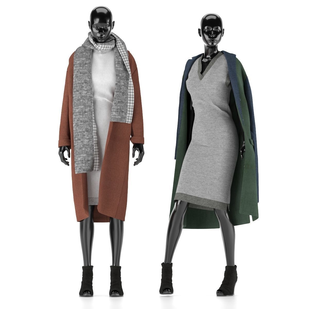 Free Mannequin Set 03 Free low-poly 3D model_1