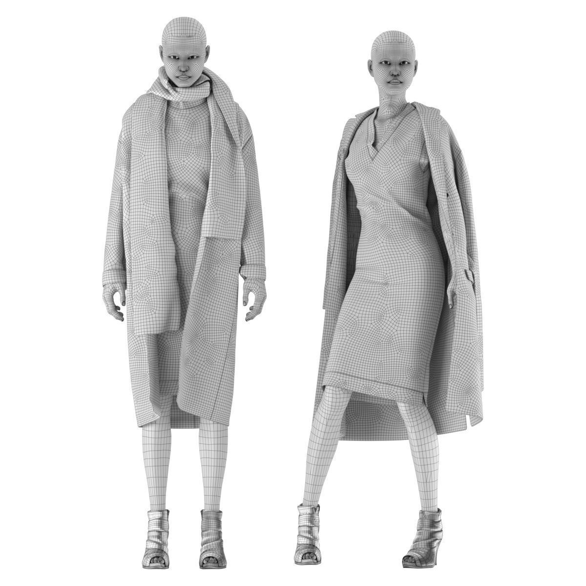 Free Mannequin Set 03 Free low-poly 3D model_2