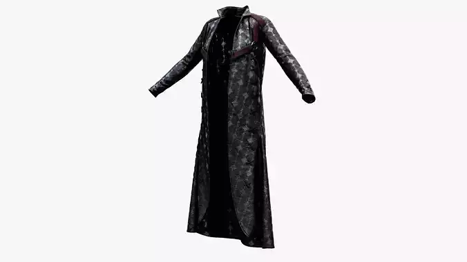 Gothic Vampire Leather Overcoat