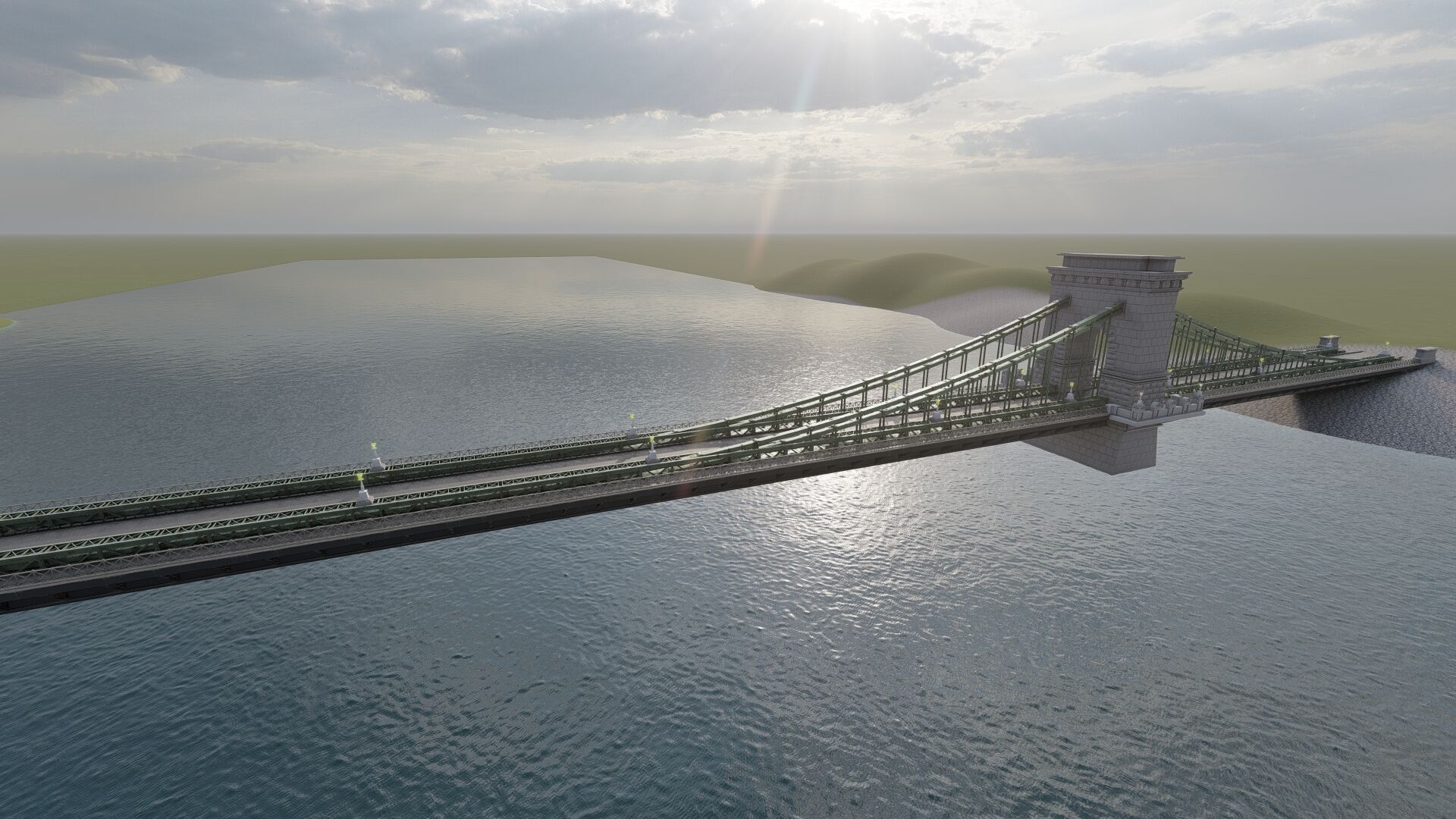 EUROPEAN HISTORICAL SUSPENDED BRIDGE 3D model_11