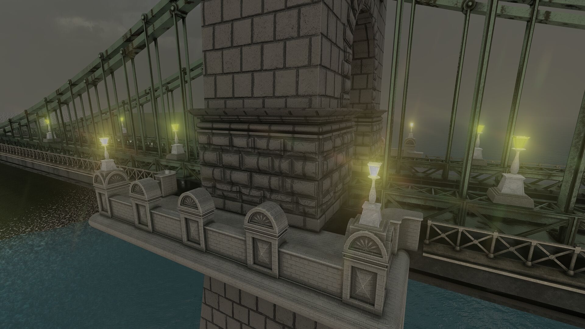 EUROPEAN HISTORICAL SUSPENDED BRIDGE 3D model_26