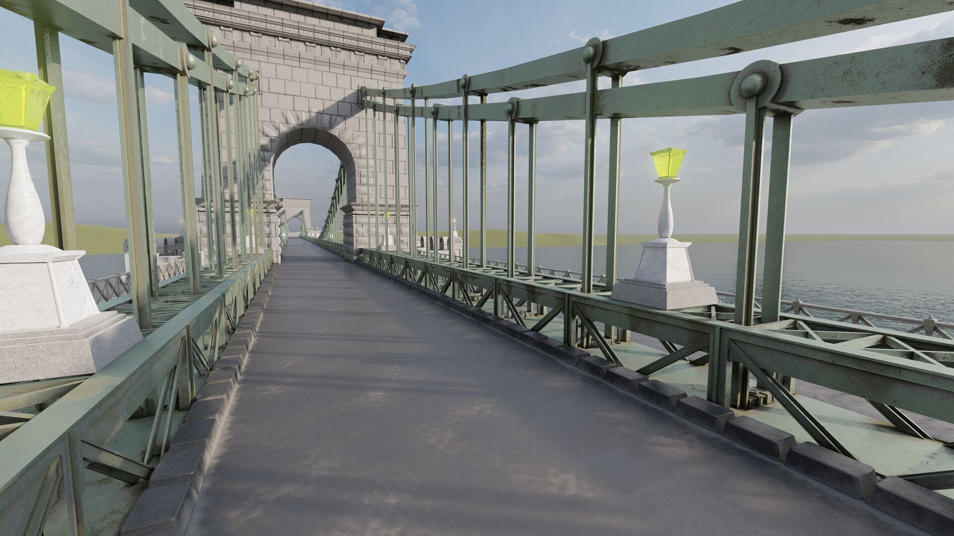 EUROPEAN HISTORICAL SUSPENDED BRIDGE 3D model_14