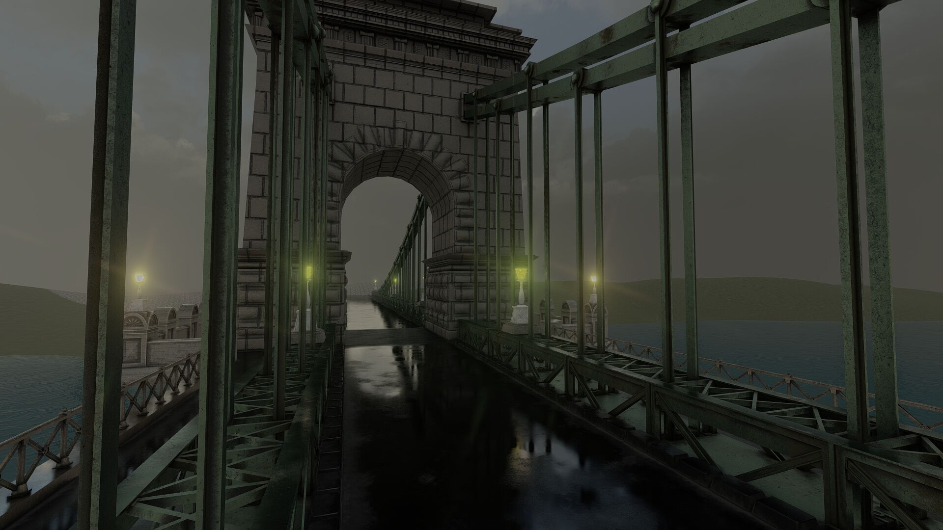 EUROPEAN HISTORICAL SUSPENDED BRIDGE 3D model_25