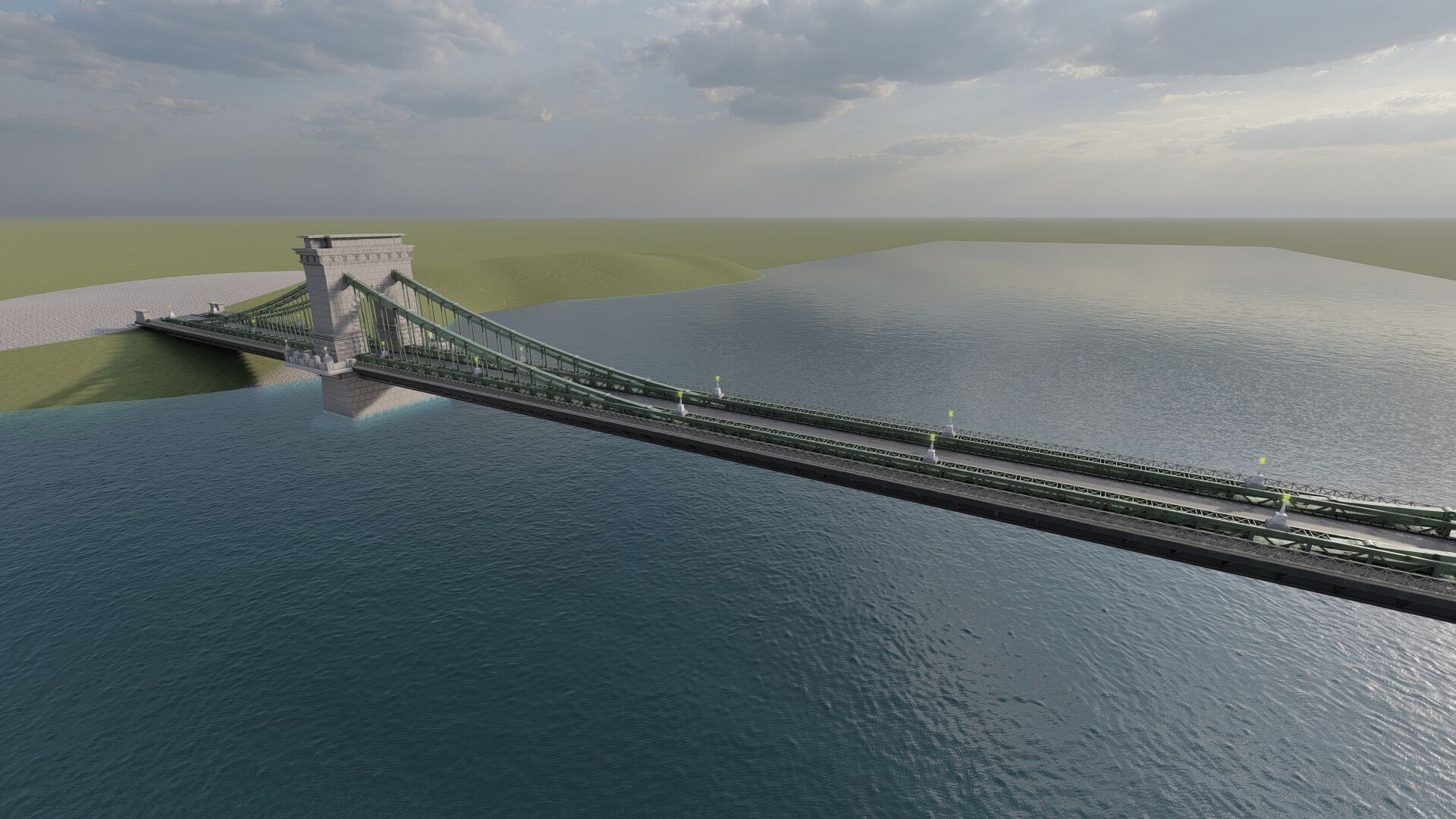 EUROPEAN HISTORICAL SUSPENDED BRIDGE 3D model_12