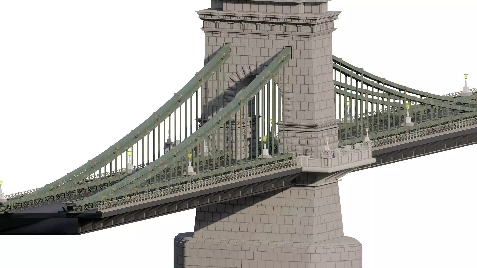 EUROPEAN HISTORICAL SUSPENDED BRIDGE 3D model_0