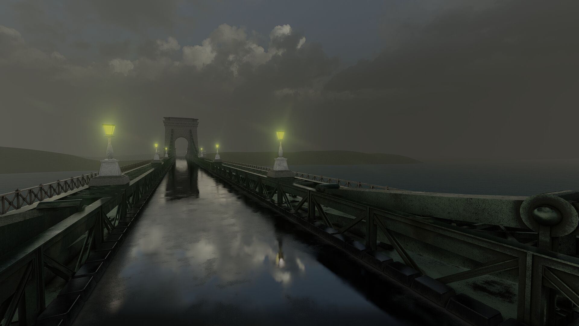 EUROPEAN HISTORICAL SUSPENDED BRIDGE 3D model_24