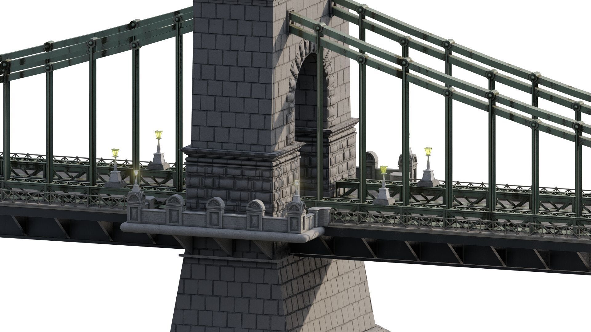 EUROPEAN HISTORICAL SUSPENDED BRIDGE 3D model_5