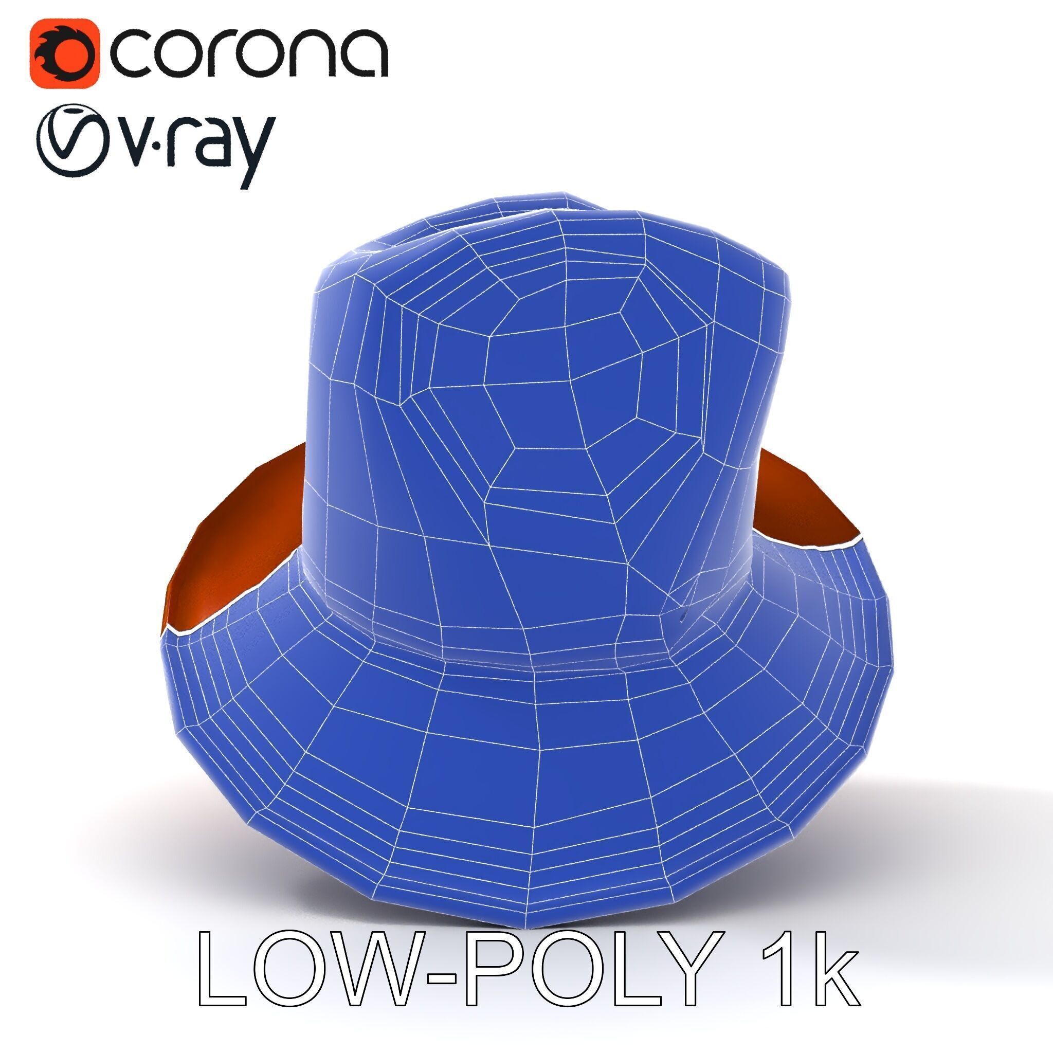 Cowboy Hat Model Pack with Realistic Textures Low-poly 3D model_31