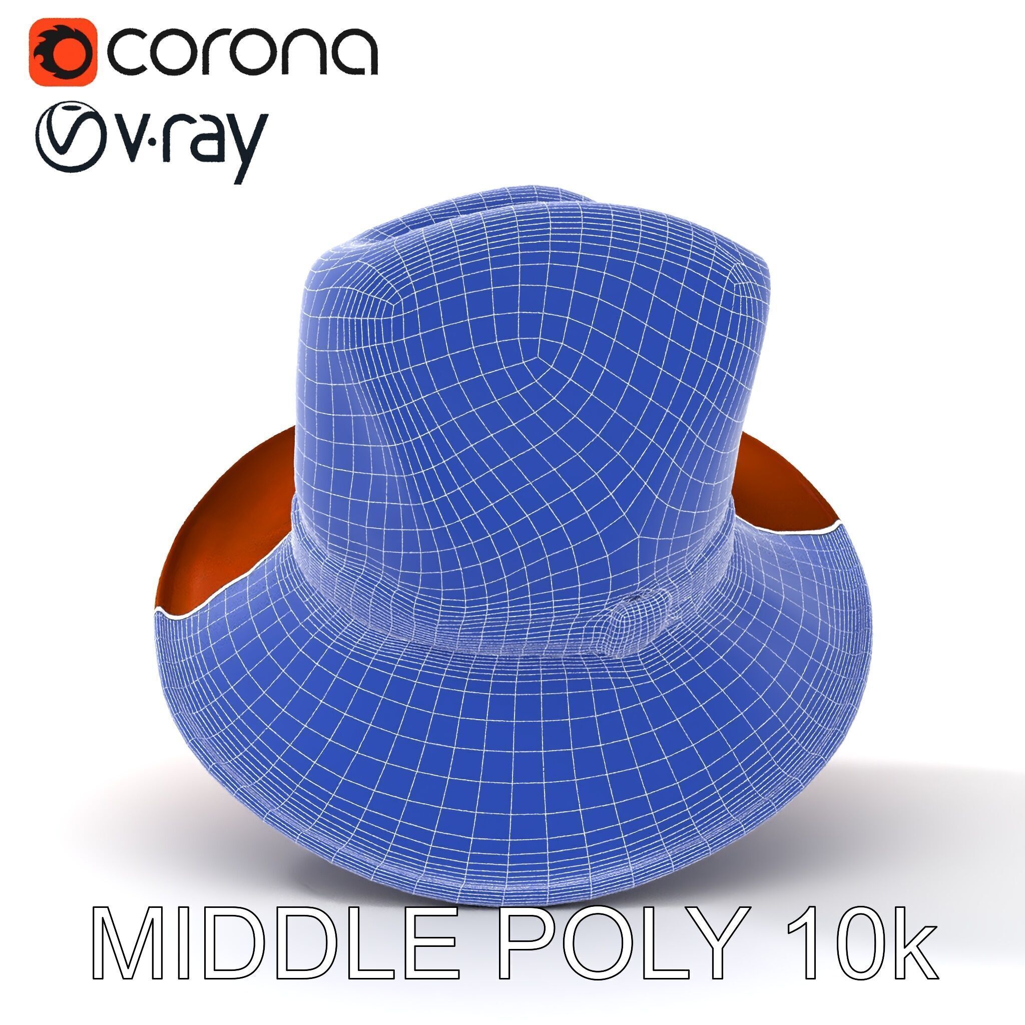 Cowboy Hat Model Pack with Realistic Textures Low-poly 3D model_22