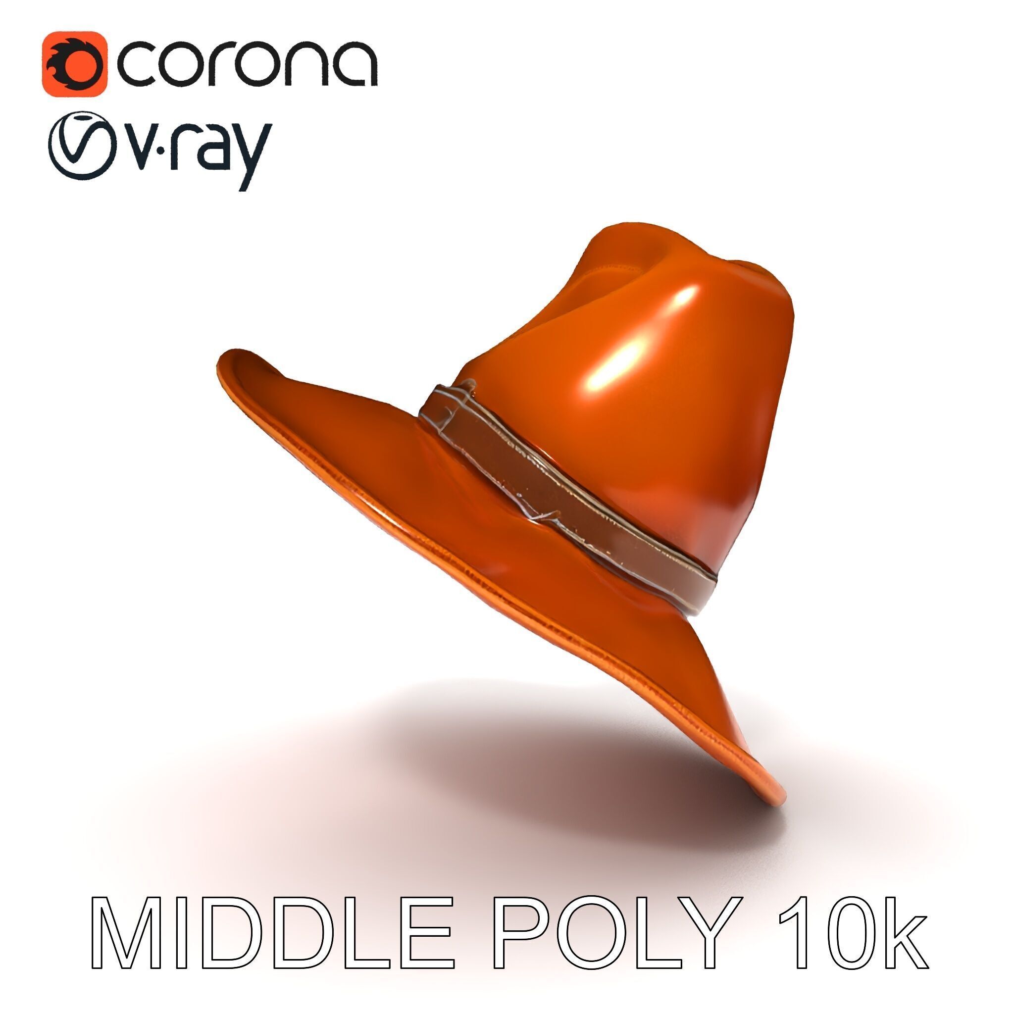 Cowboy Hat Model Pack with Realistic Textures Low-poly 3D model_27