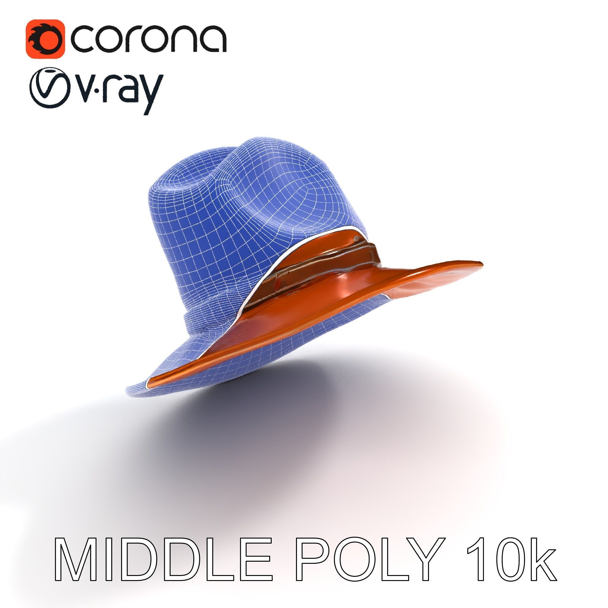 Cowboy Hat Model Pack with Realistic Textures Low-poly 3D model_14