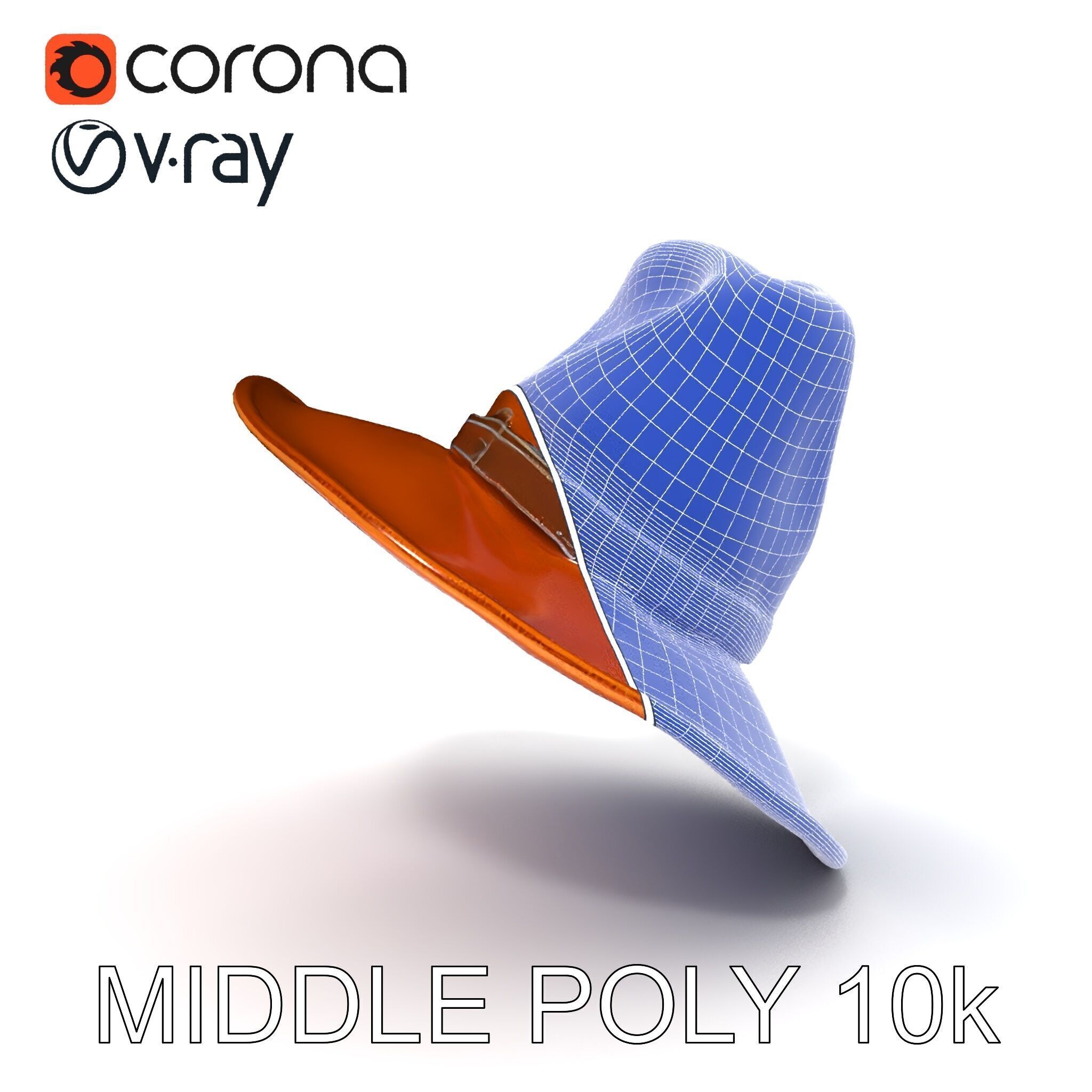 Cowboy Hat Model Pack with Realistic Textures Low-poly 3D model_33