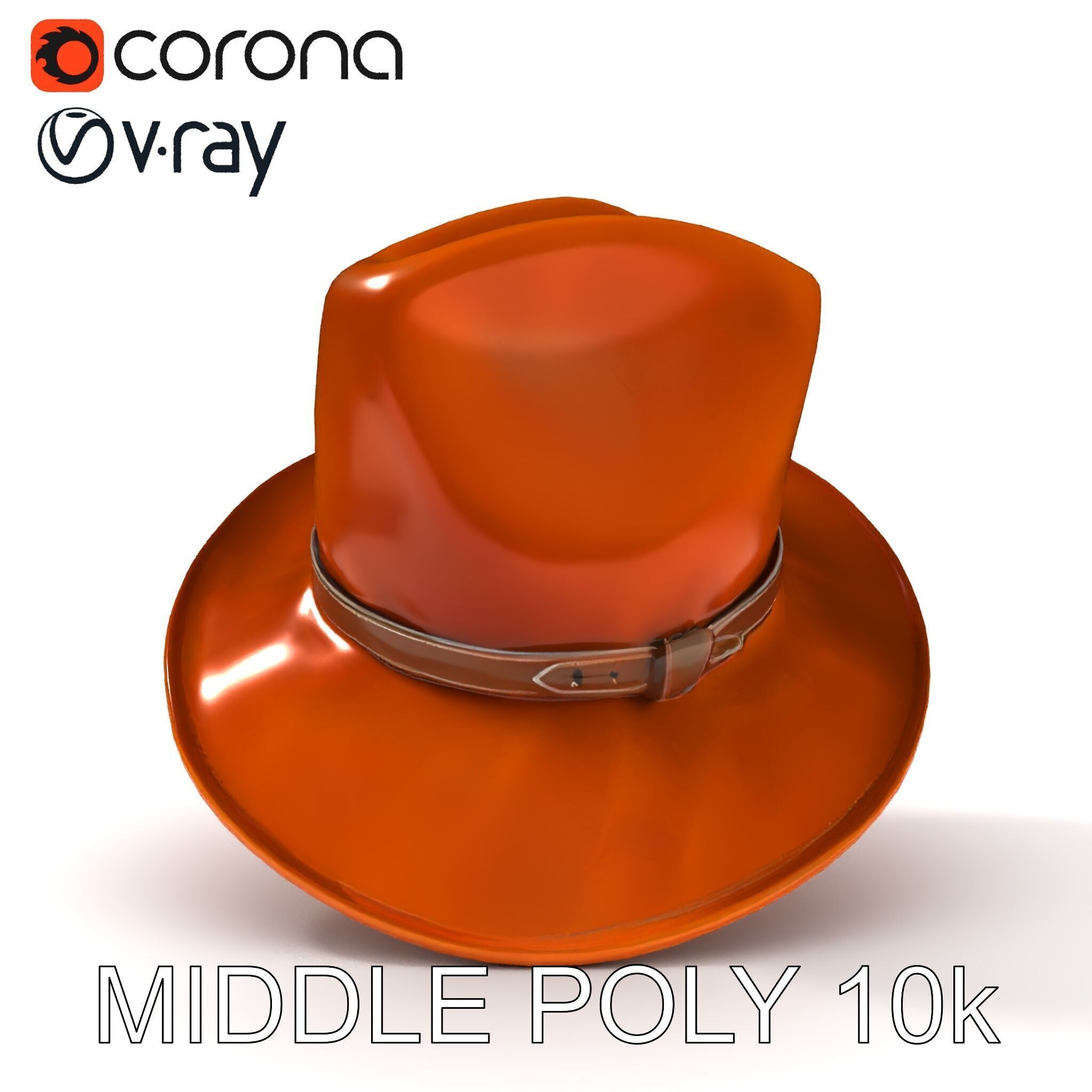 Cowboy Hat Model Pack with Realistic Textures Low-poly 3D model_24