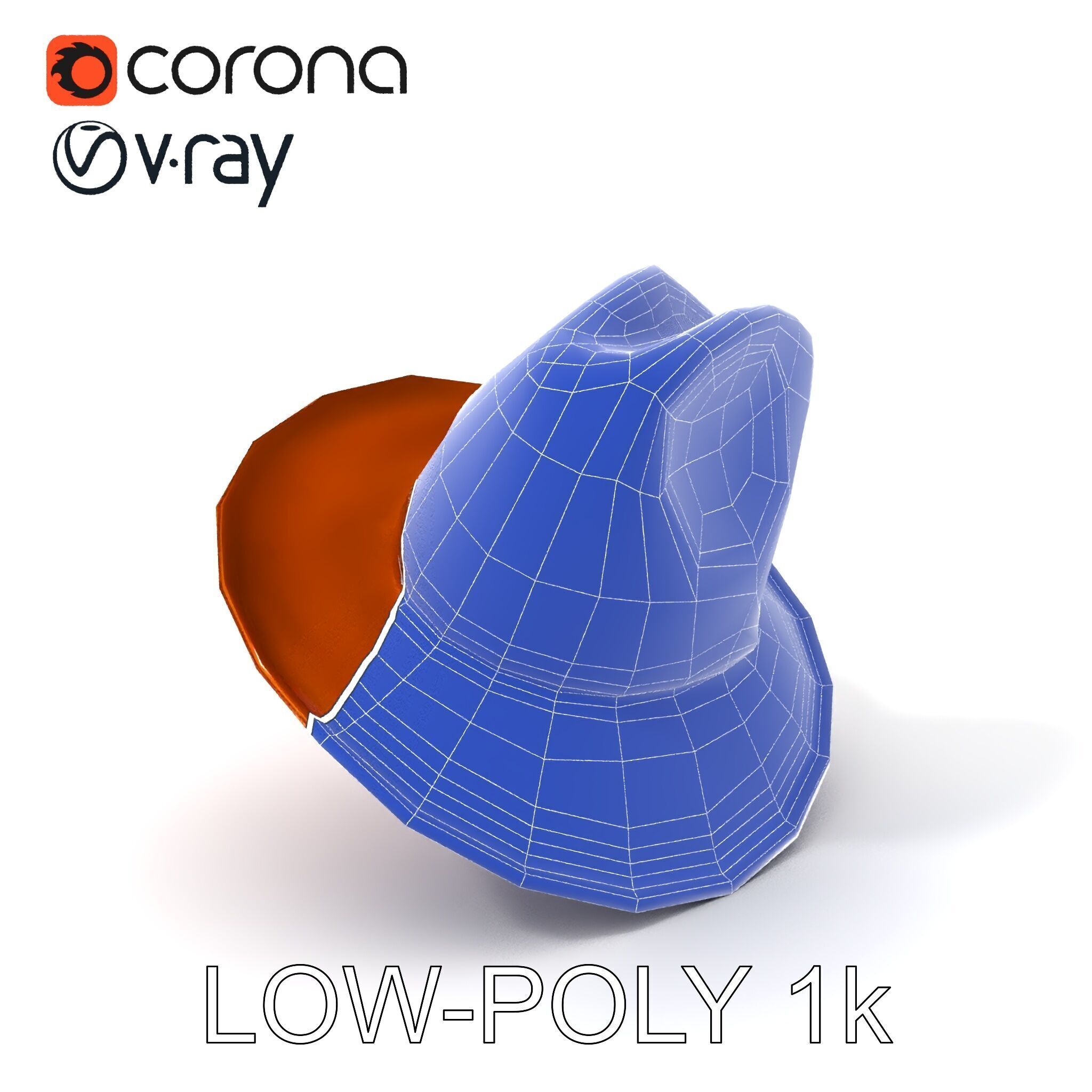 Cowboy Hat Model Pack with Realistic Textures Low-poly 3D model_20