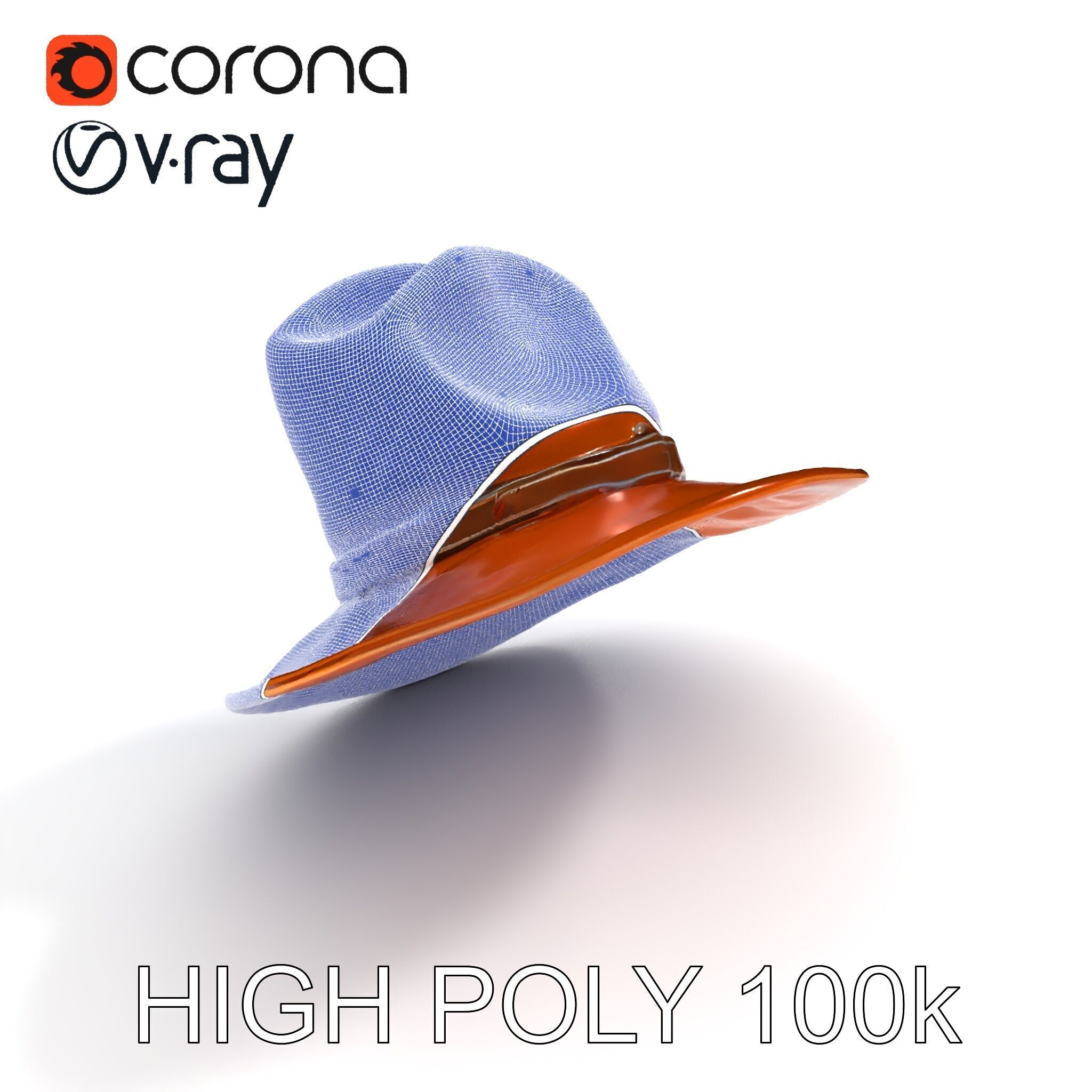 Cowboy Hat Model Pack with Realistic Textures Low-poly 3D model_26