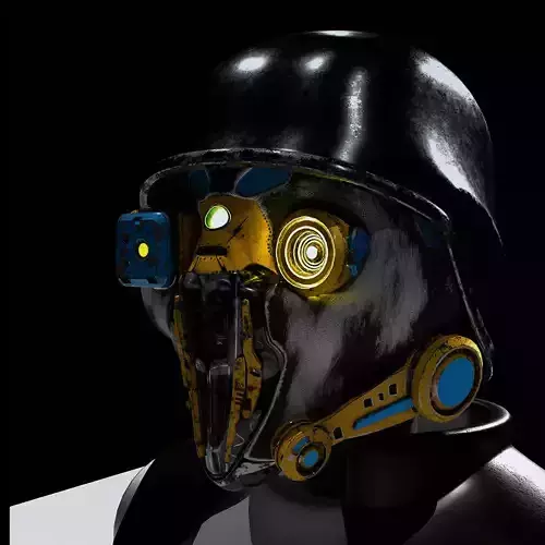 Hard surface robot low poly FBX