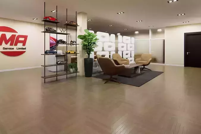 CAR CONSULTING SERVICE OFFICE Low-poly 3D model