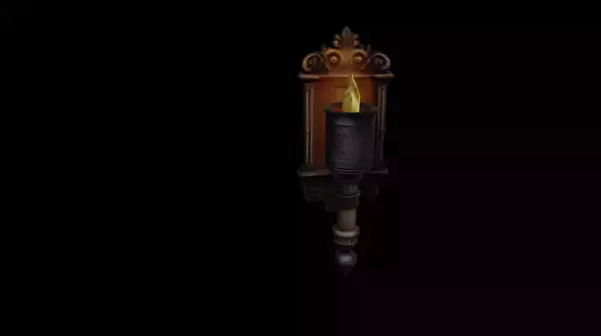 Ornate Medieval Wall Torch