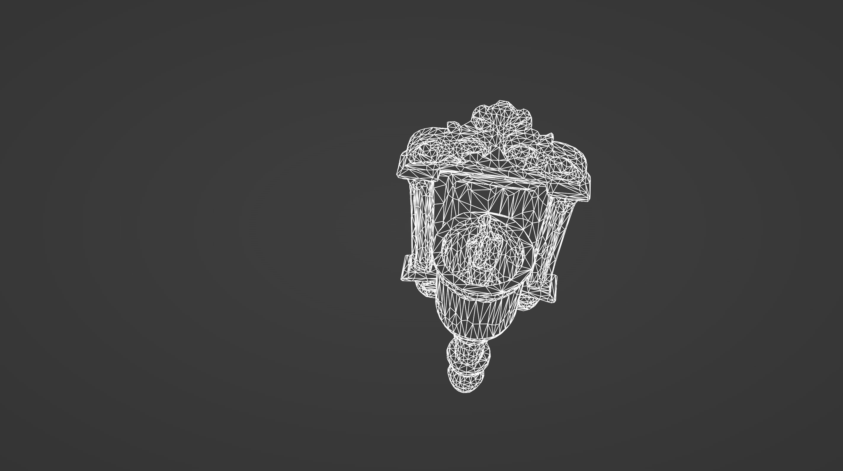Ornate Medieval Wall Torch 3D model_7