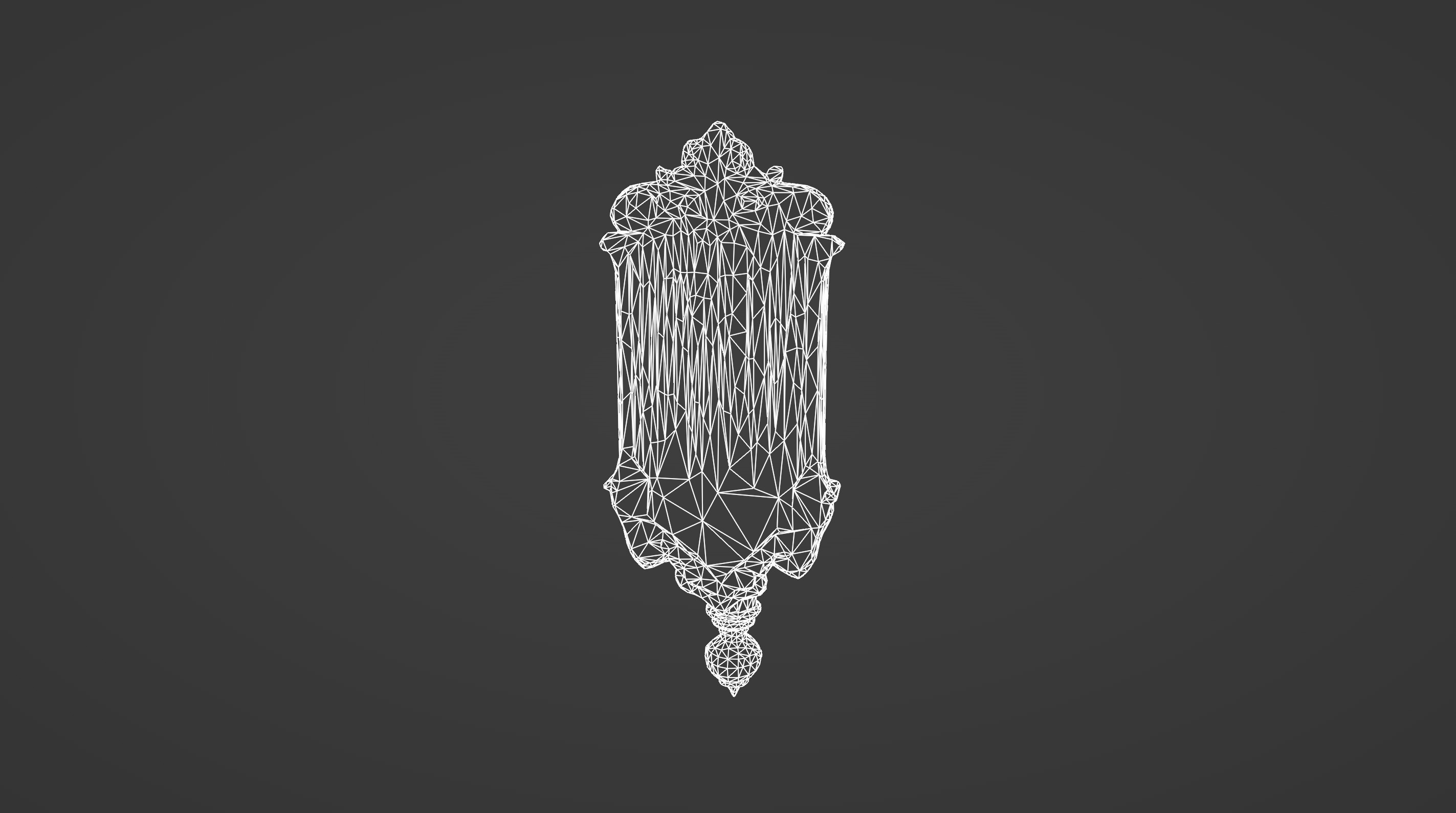 Ornate Medieval Wall Torch 3D model_9
