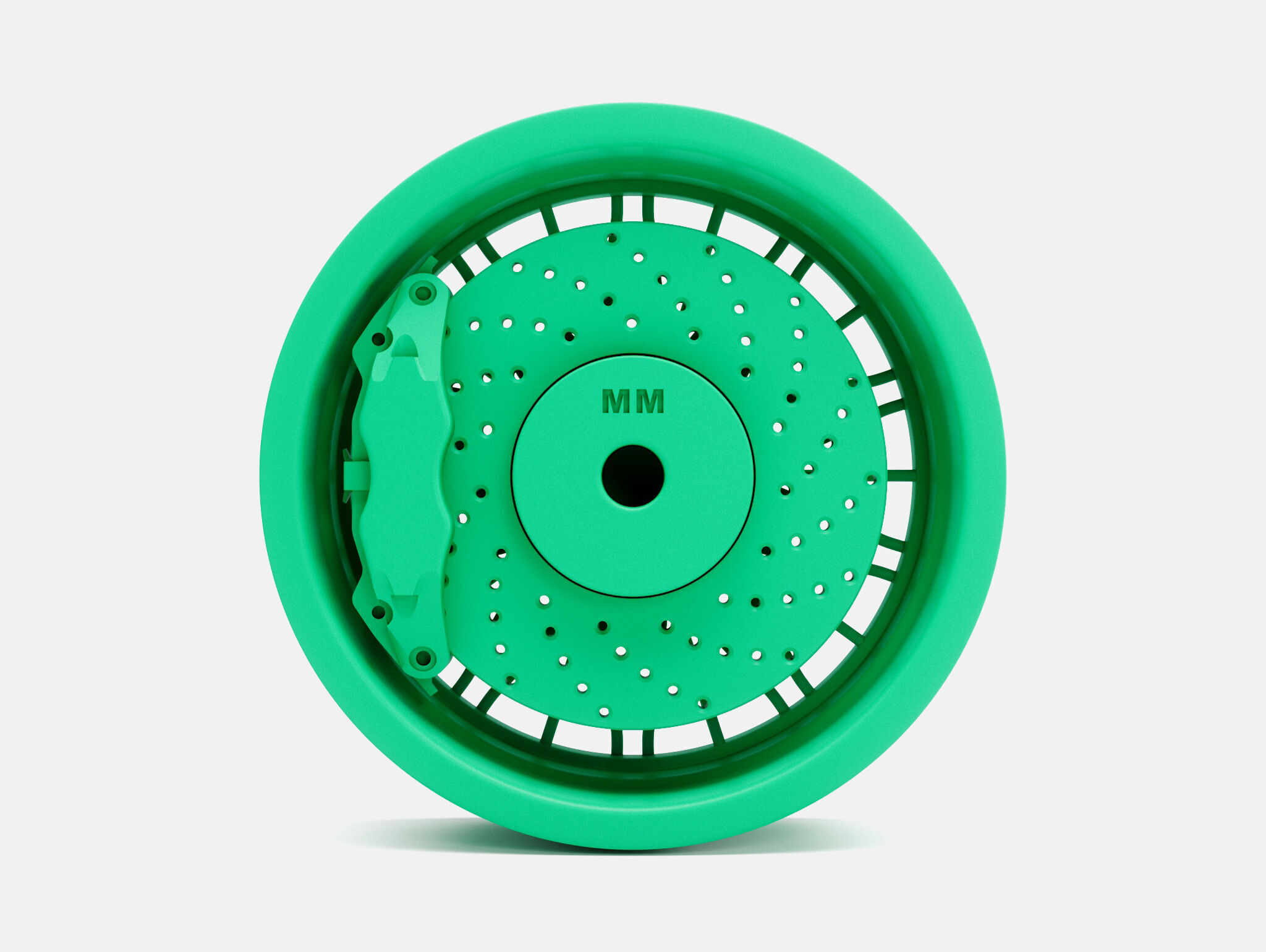 22x9 Texan Wire Wheel and Brake 3D print model_6