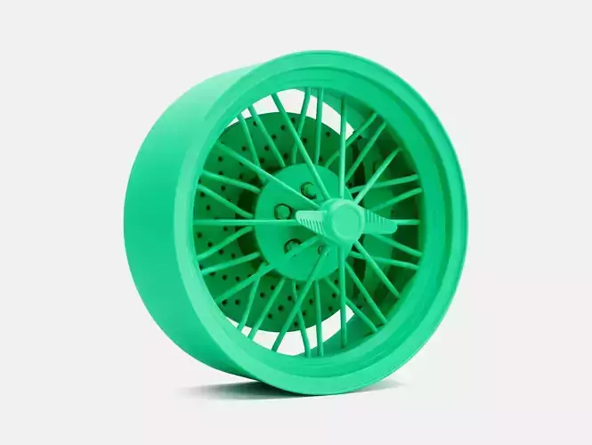 22x9 Texan Wire Wheel and Brake 3D print model