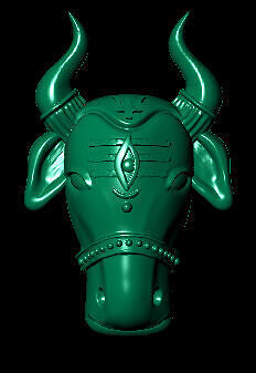 Bull head pendant Low-poly 3D model