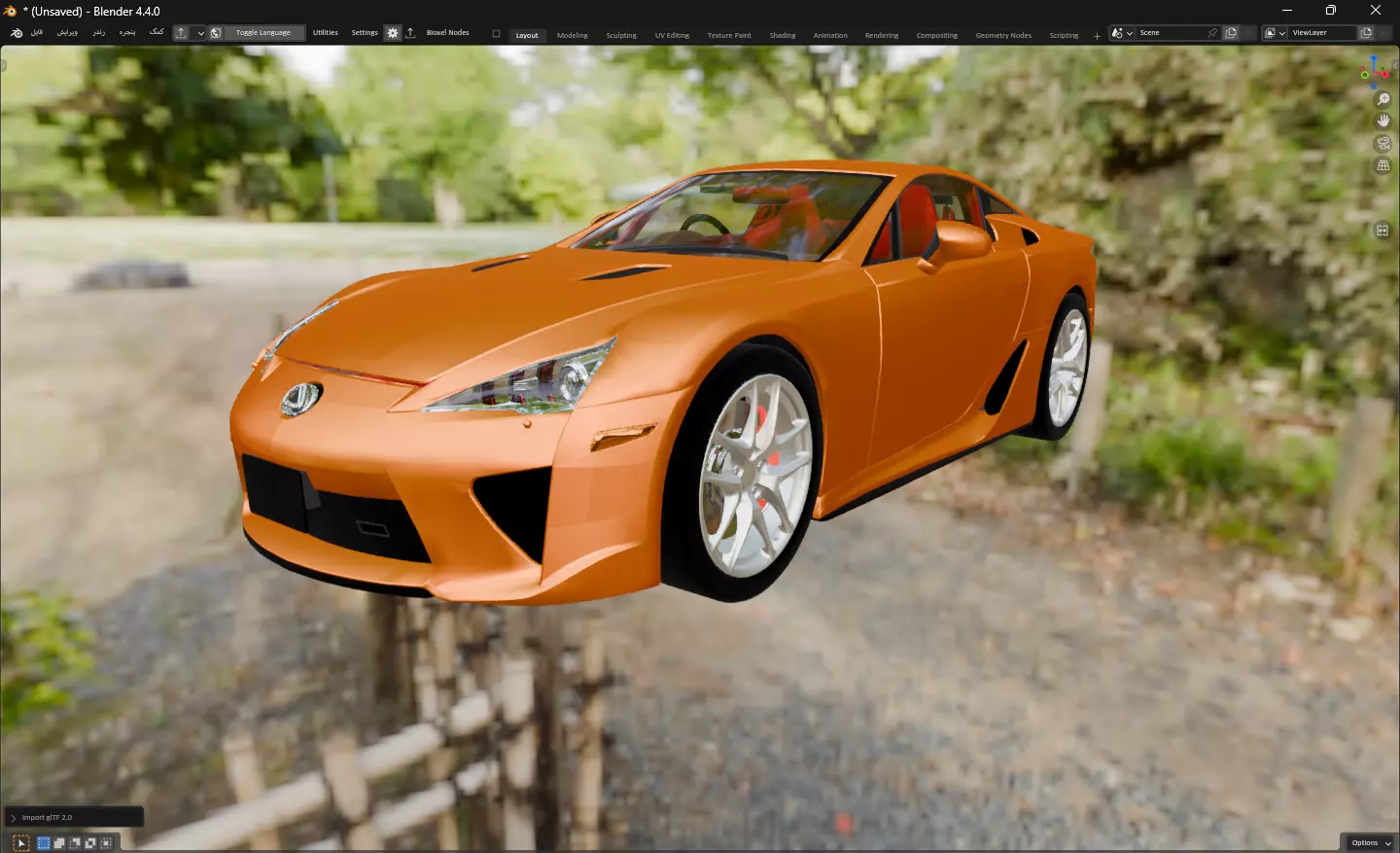 Car Lexus LFA 2012 Low-poly 3D model