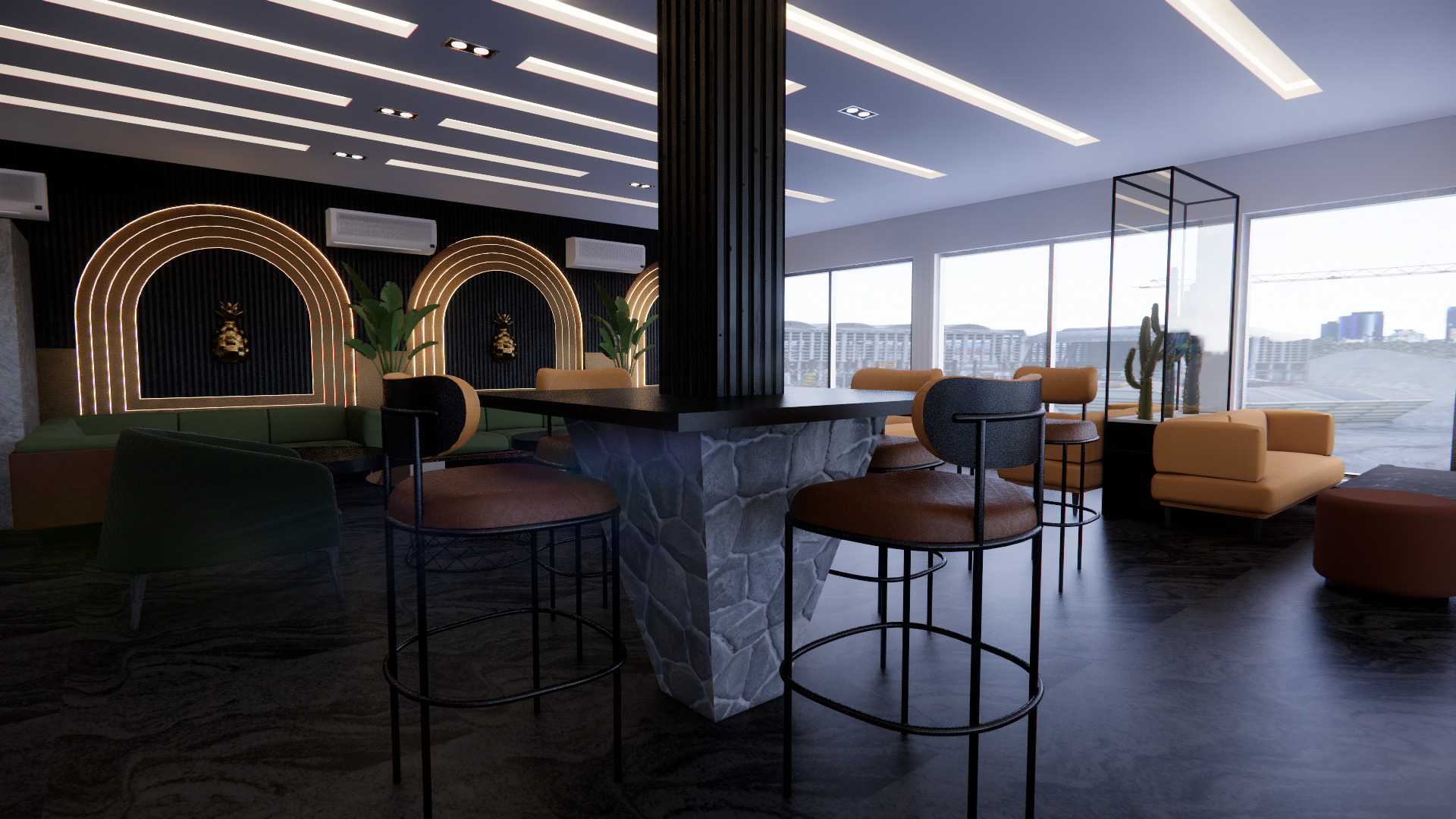 LOUNGE SPACE 3D model_2