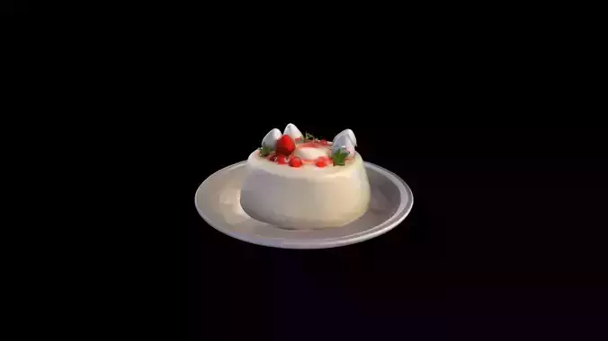 3d Render Traditional Italian Dessert Coffee Panna