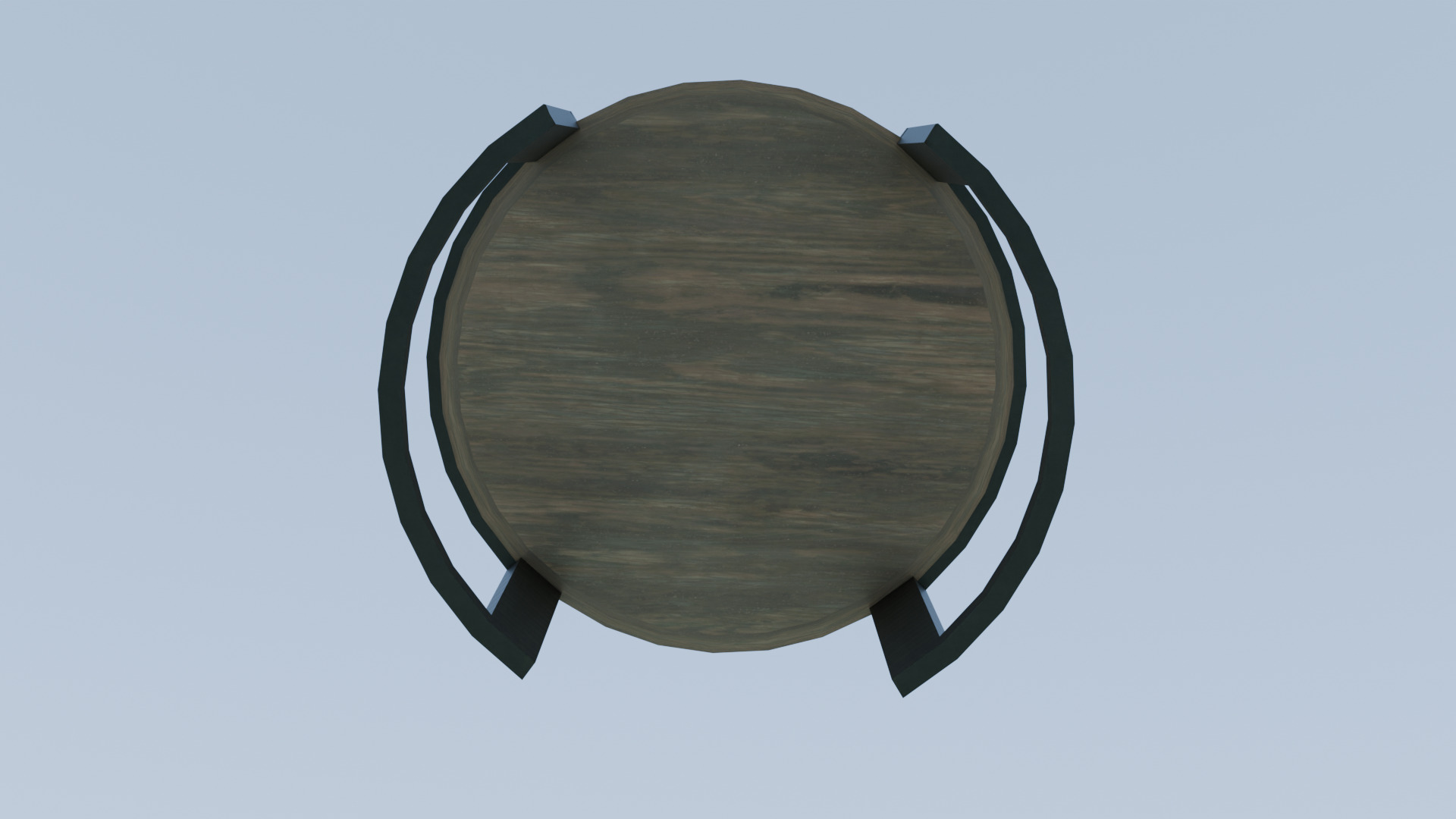 Low-Poly Coffee Table with Plates Cakes and Cups Game Ready Low-poly 3D model_7