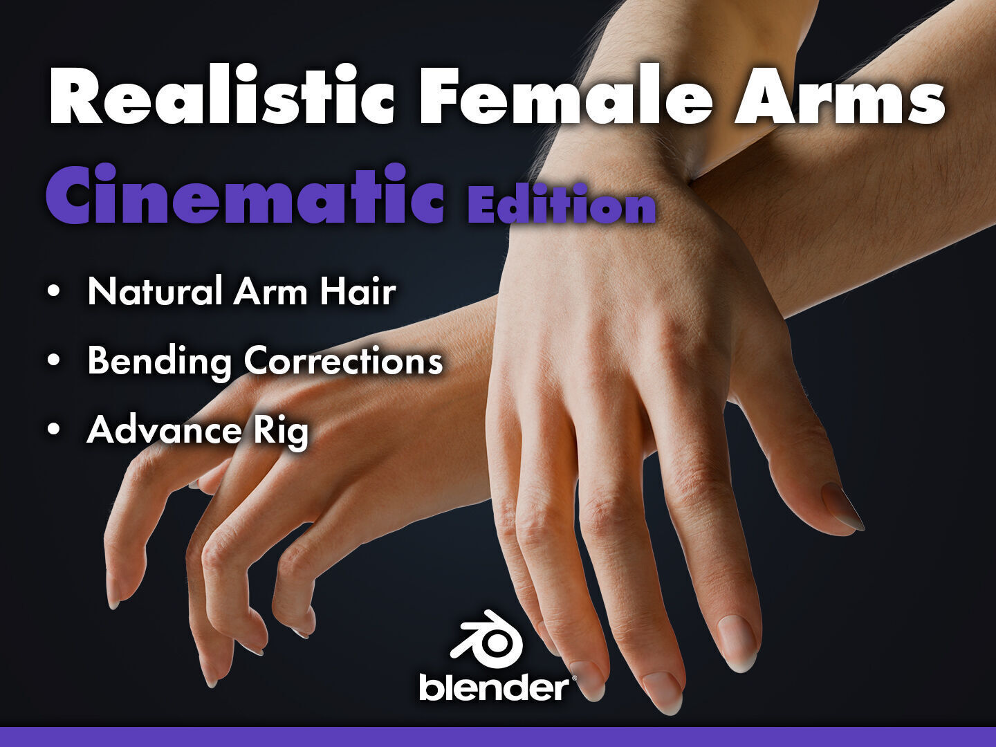 Realistic Female Arms - Cinematic Edition 3D model_0