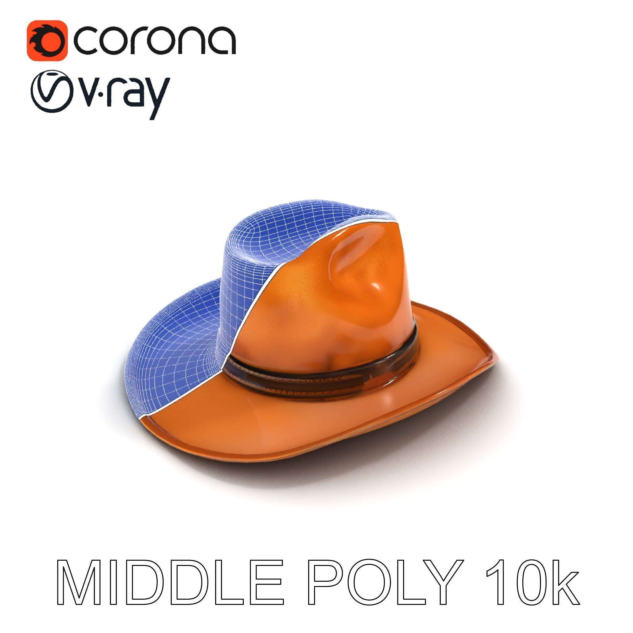 Cowboy Hat D Model Pack for Realistic Rendering Low-poly 3D model_32