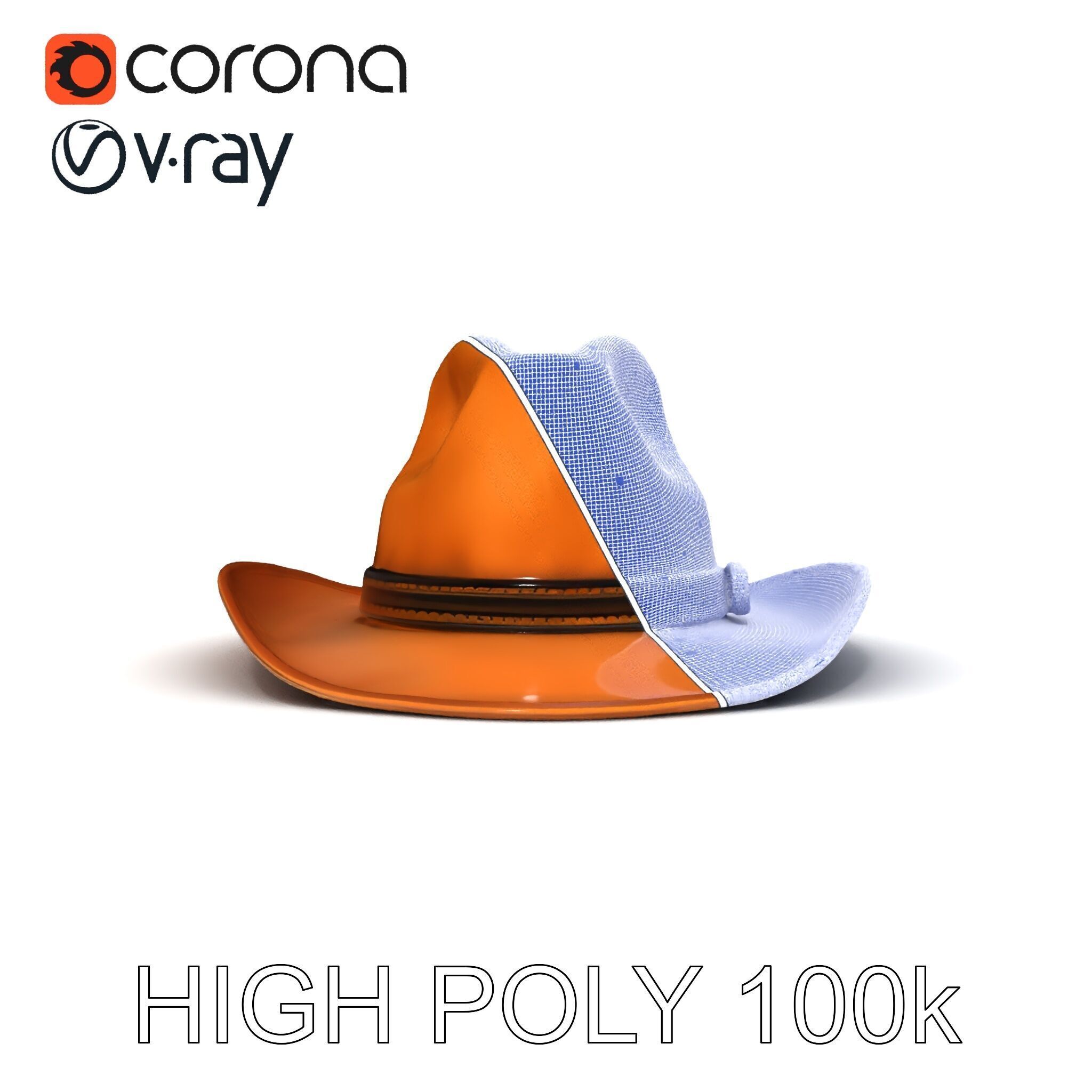 Cowboy Hat D Model Pack for Realistic Rendering Low-poly 3D model_34