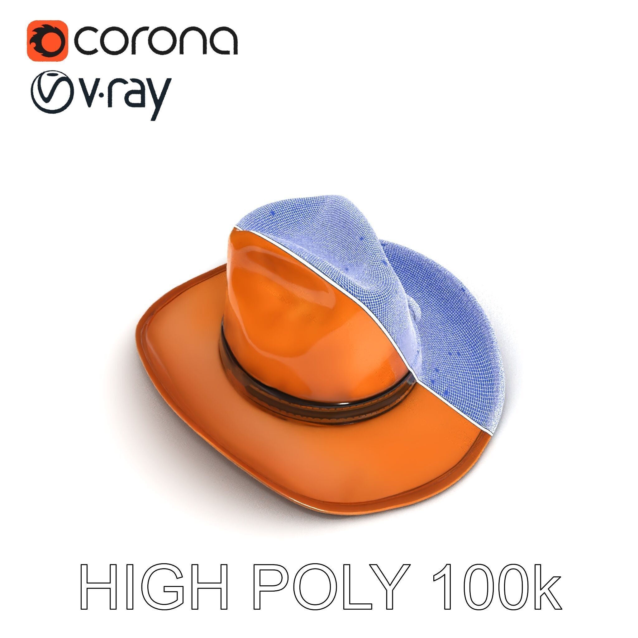 Cowboy Hat D Model Pack for Realistic Rendering Low-poly 3D model_8