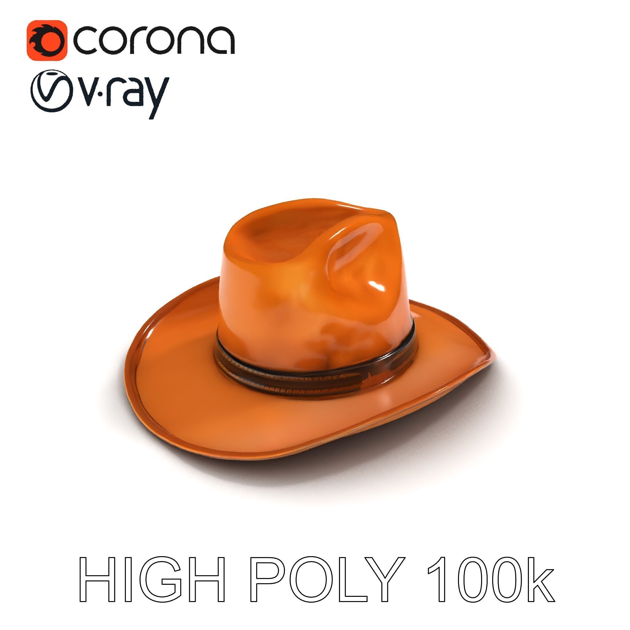 Cowboy Hat D Model Pack for Realistic Rendering Low-poly 3D model_16
