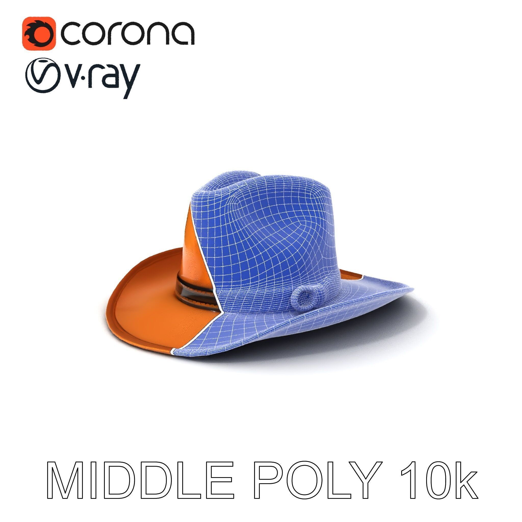 Cowboy Hat D Model Pack for Realistic Rendering Low-poly 3D model_9