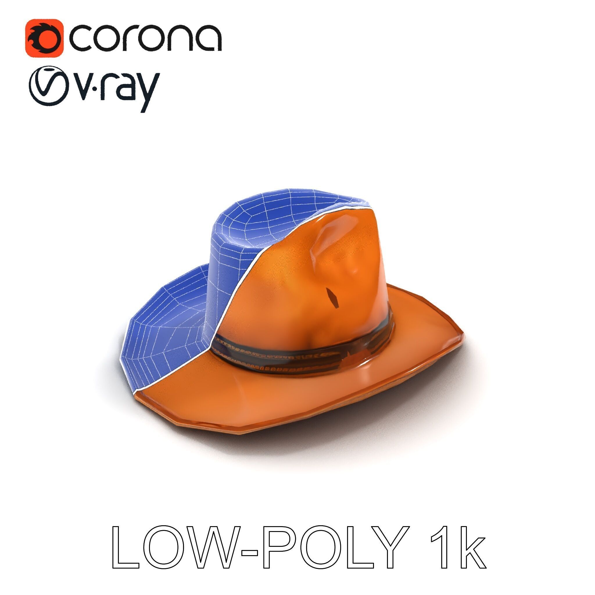 Cowboy Hat D Model Pack for Realistic Rendering Low-poly 3D model_15