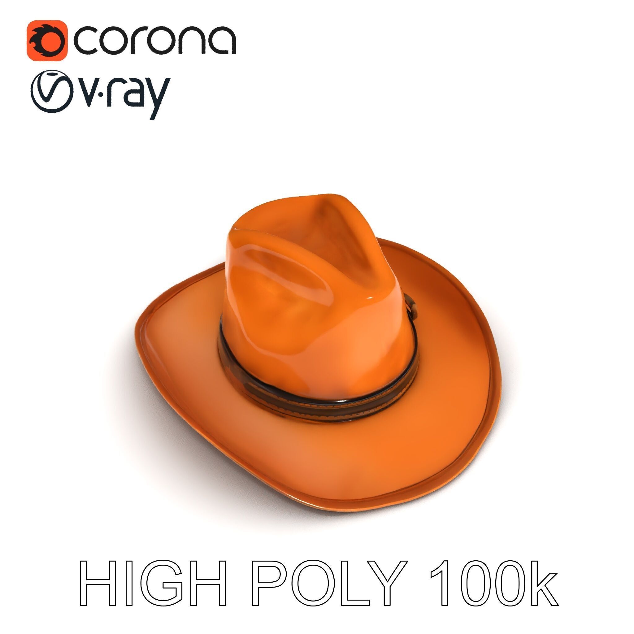 Cowboy Hat D Model Pack for Realistic Rendering Low-poly 3D model_29