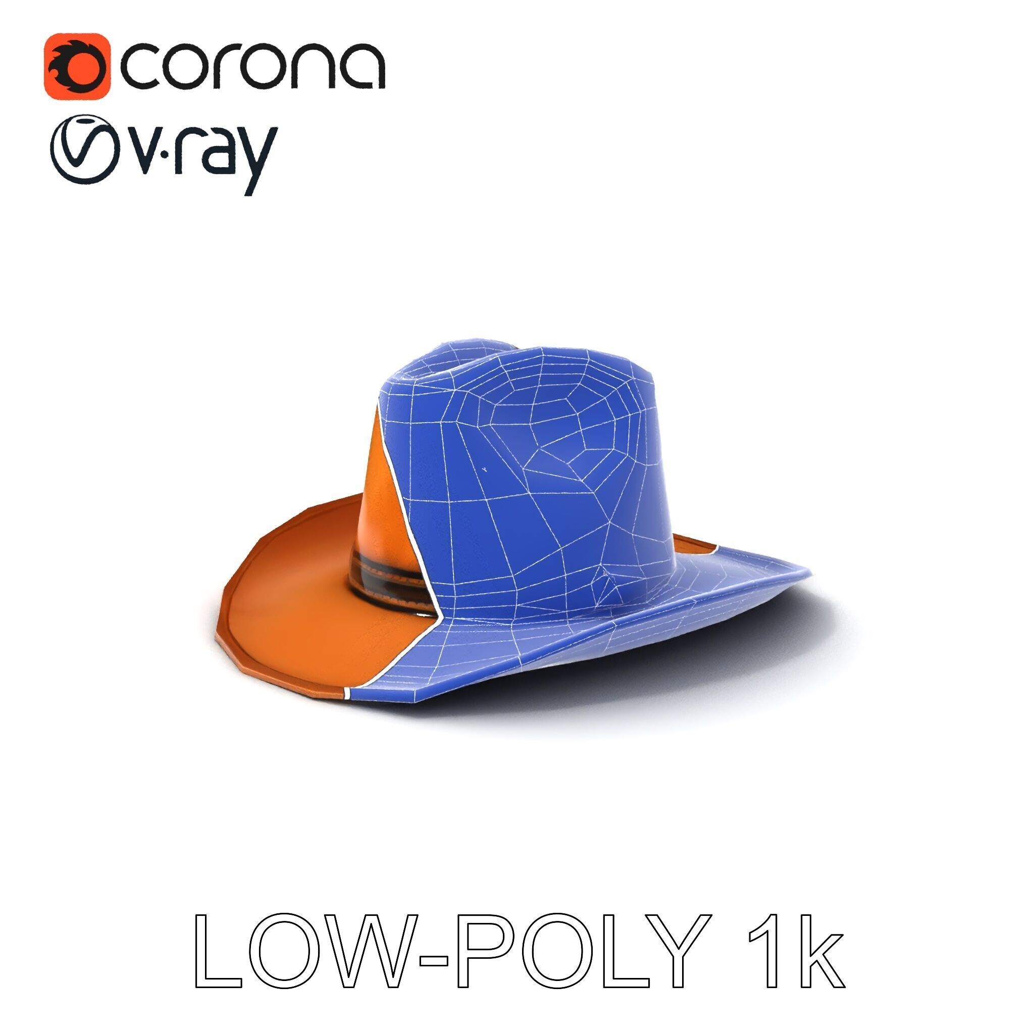 Cowboy Hat D Model Pack for Realistic Rendering Low-poly 3D model_7