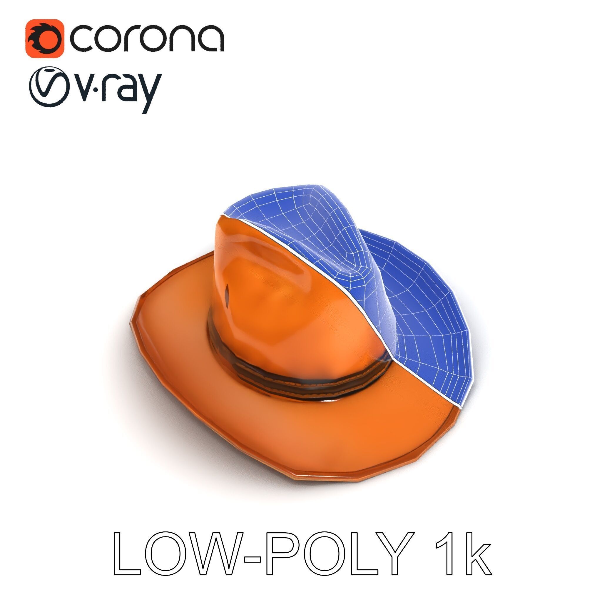 Cowboy Hat D Model Pack for Realistic Rendering Low-poly 3D model_33