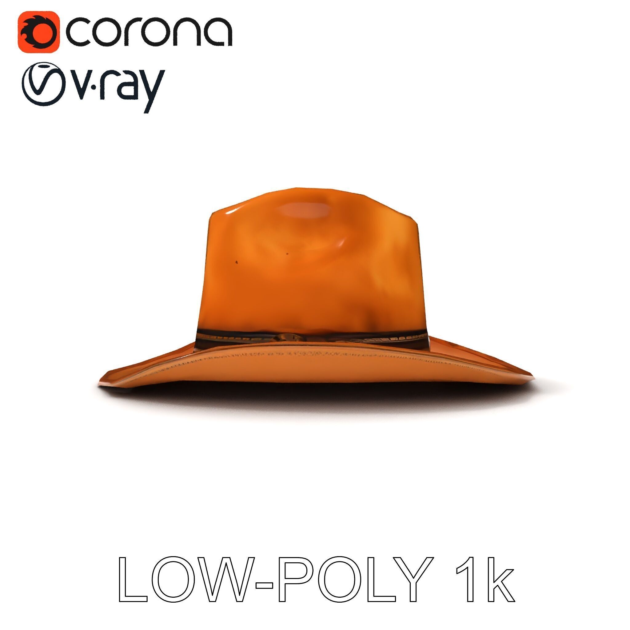 Cowboy Hat D Model Pack for Realistic Rendering Low-poly 3D model_12