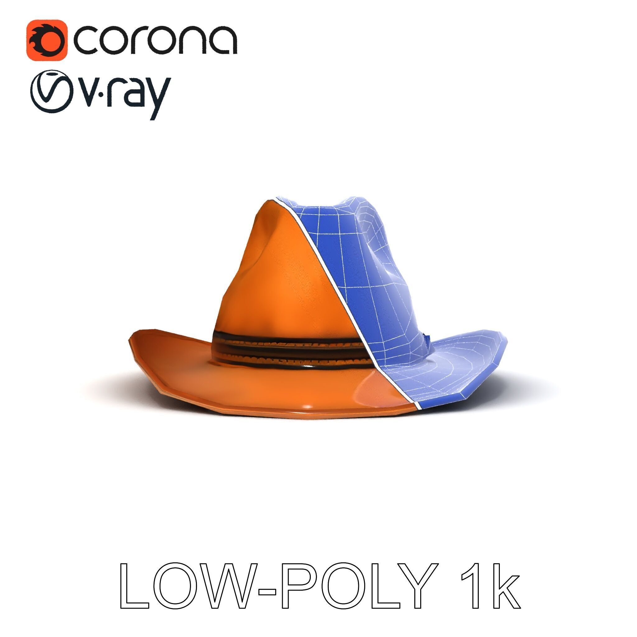 Cowboy Hat D Model Pack for Realistic Rendering Low-poly 3D model_22