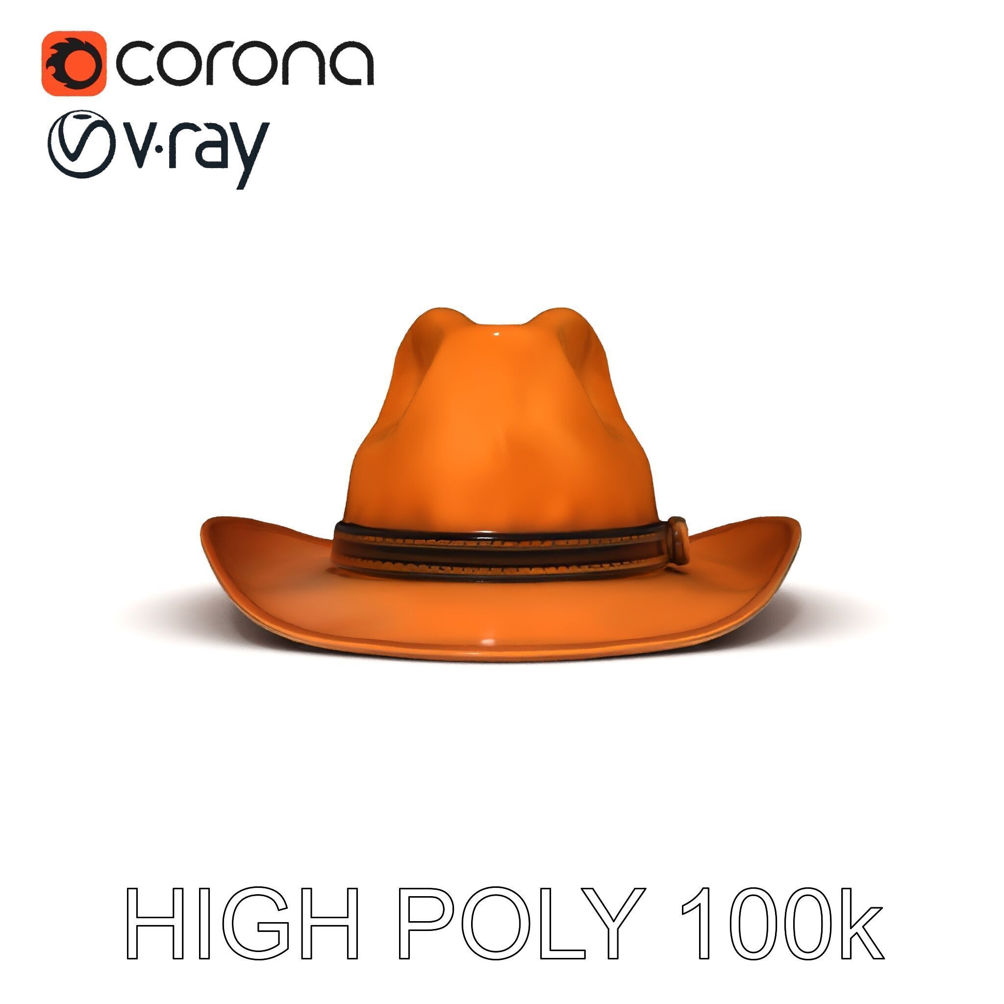 Cowboy Hat D Model Pack for Realistic Rendering Low-poly 3D model_13