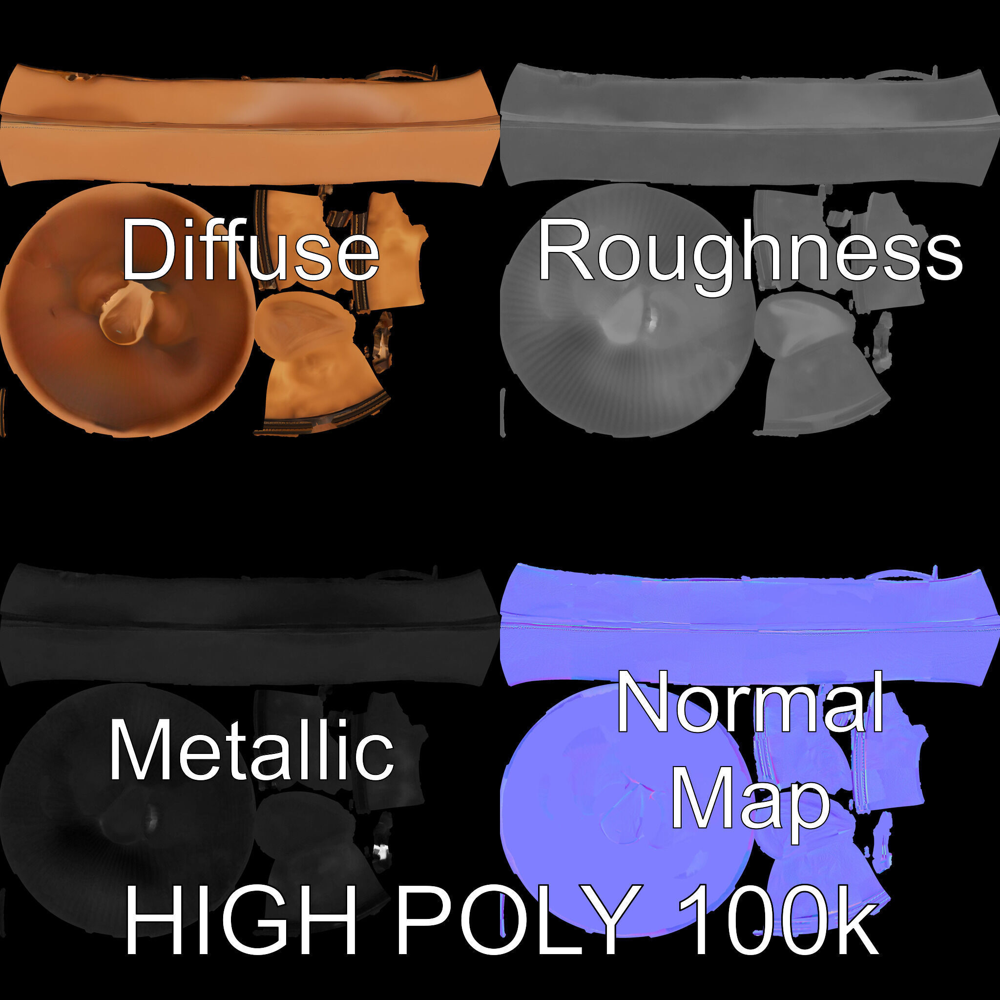 Cowboy Hat D Model Pack for Realistic Rendering Low-poly 3D model_2