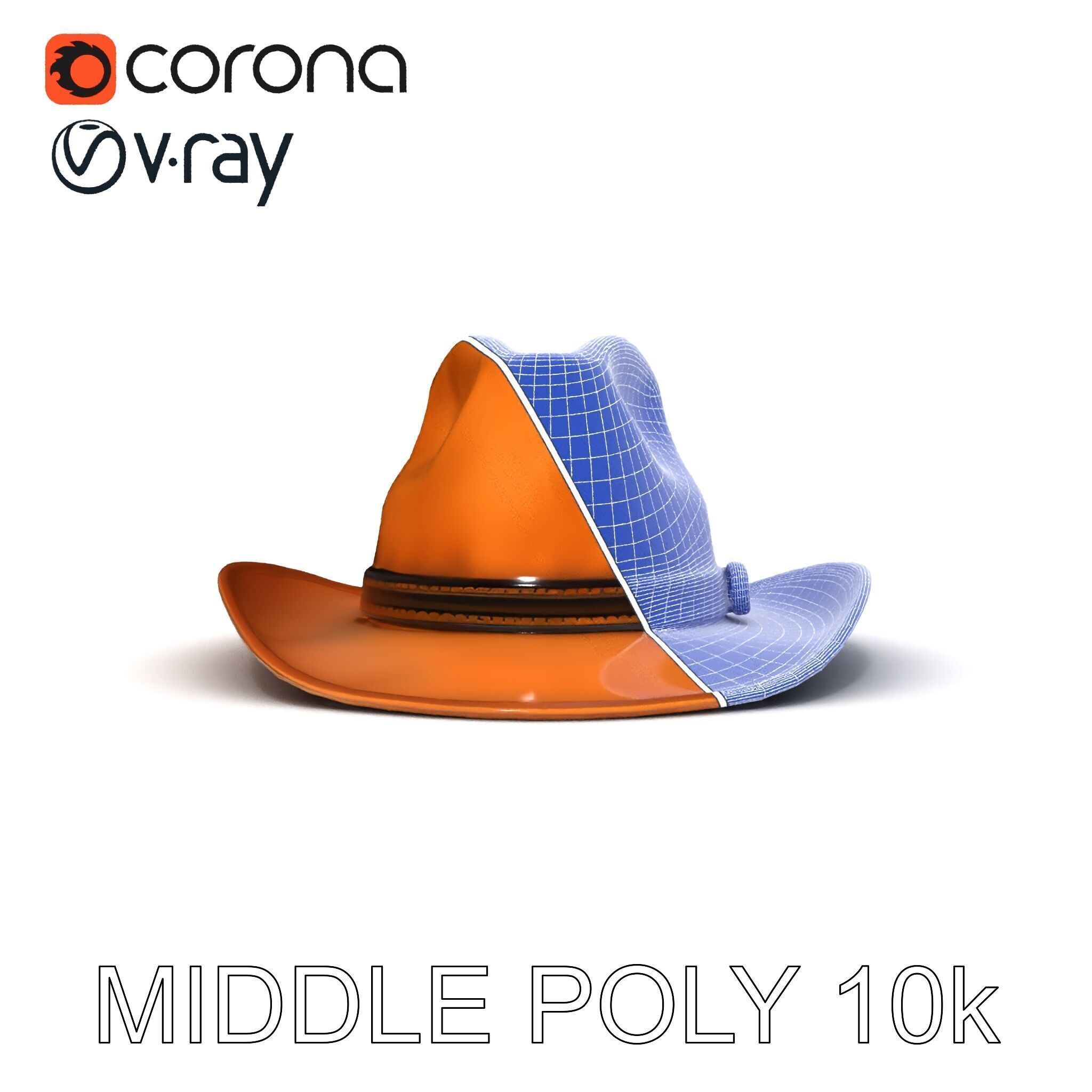 Cowboy Hat D Model Pack for Realistic Rendering Low-poly 3D model_6